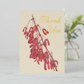  Carolina Maple Botanical Dank u Folie Uitnodiging (Staand Voorkant)