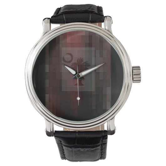 Carolina Palm - Design 2 Horloge (Voorkant)