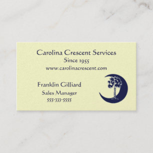 Carolina Palmetto Crescent Logo Visitekaartje