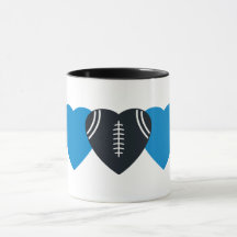 Carolina Panthers Football Heart Design