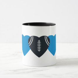 Carolina Panthers Football Heart Design Mok