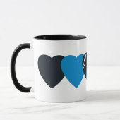 Carolina Panthers Football Heart Design Mok (Links)