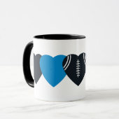 Carolina Panthers Football Heart Design Mok (Voorkant links)