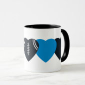Carolina Panthers Football Heart Design Mok (Voorkant rechts)