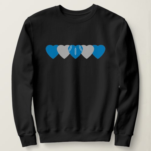 Carolina Panthers Heart Football Dark Trui (Design voorkant)