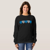 Carolina Panthers Heart Football Dark Trui (Voorkant volledig)
