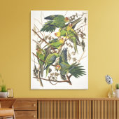 Carolina Paraket, uit 'Birds of America', 1829 Canvas Afdruk (Insitu (Woonkamer))