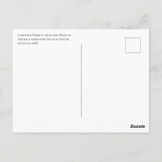 Carolina Parrot Briefkaart (Achterkant)