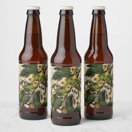 Carolina Parrot uit Audubon's Birds of America Bier Etiket (Flessen)