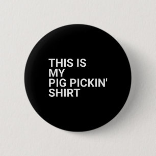 Carolina Pig Pickin BBQ Shirt Ronde Button 5,7 Cm