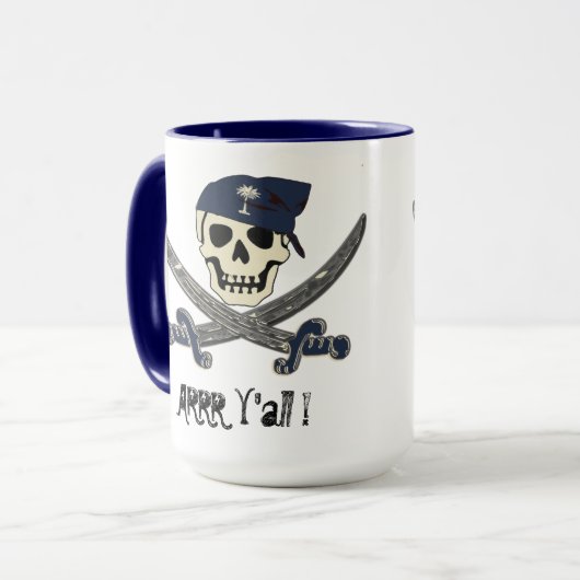 Carolina Pirate Coffee Mok (Voorkant links)