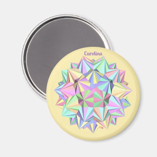 CAROLINA ~ POLYHEDRA ~ PASTEL~ MAGNEET (Voorkant / Achterkant)