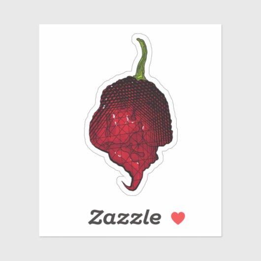 Carolina Reaper Chili Pepper Sticker (Vel)