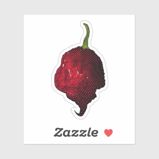 Carolina Reaper Chili Pepper Sticker (Vel)