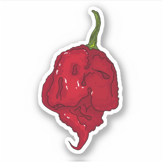 Carolina Reaper Chili Pepper Sticker (Voorkant)