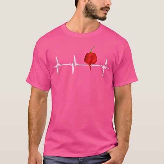 Carolina Reaper Heartbeat Hottest Pepper T-shirt (Voorkant)