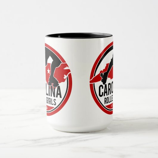 Carolina Rollergirl Logo Coffee Mok (Midden)