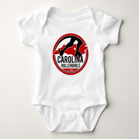 Carolina Rollergirls Baby Jersey Bodysuit (Voorkant)