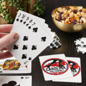Carolina Rollermeiden die kaarten spelen (Insitu)