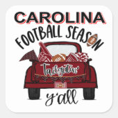 CAROLINA TAILGATIN VIERKANTE STICKER (Voorkant)