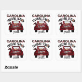 CAROLINA TAILGATIN VIERKANTE STICKER (Vel)