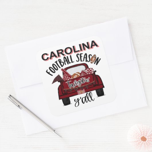 CAROLINA TAILGATIN VIERKANTE STICKER (Envelop)