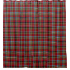 Carolina Tartan rood geruite patroon Douchegordijn