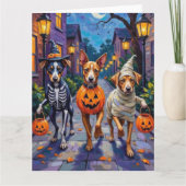 Carolina Trick-or-Treating in Halloween kostuum Kaart (Voorkant)