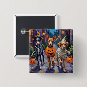 Carolina Trick-or-Treating in Halloween-kostuum Vierkante Button 5,1 Cm
