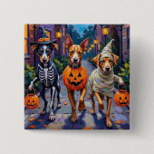 Carolina Trick-or-Treating in Halloween kostuum Vierkante Button 5,1 Cm (Voorkant)
