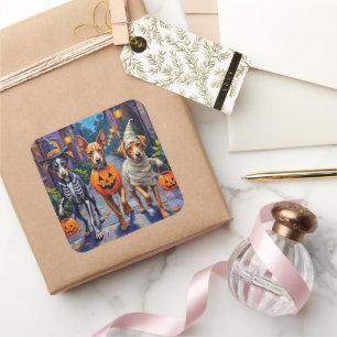Carolina Trick-or-Treating in Halloween-kostuum Vierkante Sticker