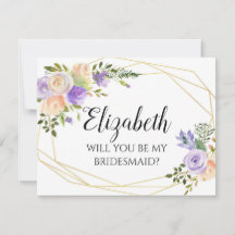 Carolina wil je mijn bruidsmeisje voorstel Kaart z