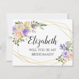 Carolina wil je mijn bruidsmeisje voorstel Kaart z