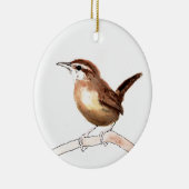 Carolina Wren Art Keramisch Ornament (Rechts)