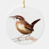 Carolina Wren Art Keramisch Ornament (Achterkant)