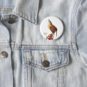 Carolina Wren, Audubon, Backyard Birdwatcher Bird Ronde Button 5,7 Cm (In situ)