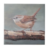  Carolina Wren Bird Art Ceramic Tile Tegeltje (Voorkant)