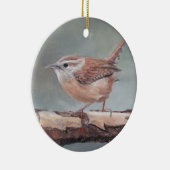 Carolina Wren Bird Art Ornament (Rechts)