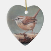 Carolina Wren Bird Art Porcelain Ornament (Rechts)