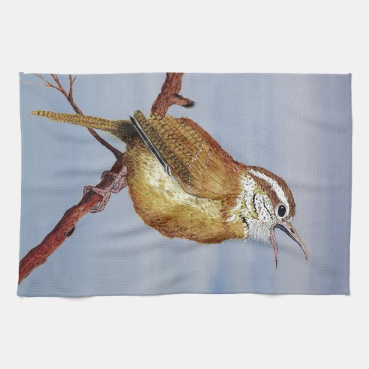 Carolina Wren dish Towel Theedoek (Horizontaal)