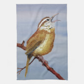 Carolina Wren dish Towel Theedoek (Verticaal)