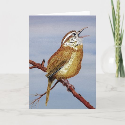Carolina Wren Greeting Card Kaart (Voorkant)