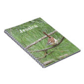 Carolina Wren in Pine Tree Notitieboek (Rechterzijde)