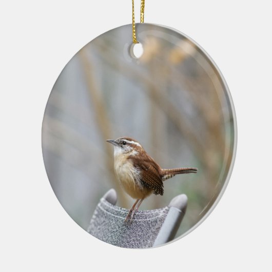 Carolina Wren Keramisch Ornament (Links)
