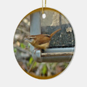 Carolina Wren Kerstornament Keramisch Ornament (Links)