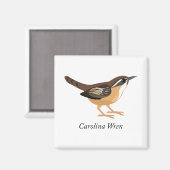 Carolina Wren Magneet (Voorkant / Achterkant)