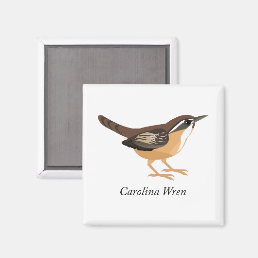 Carolina Wren Magneet (Voorkant / Achterkant)