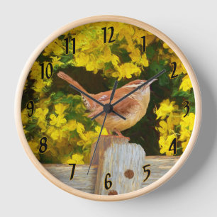 Carolina Wren-schilderij - Originele wilde vogelku