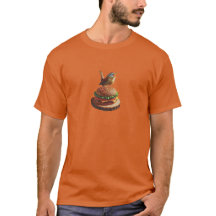 Carolina Wren zegt Oranje T-shirt