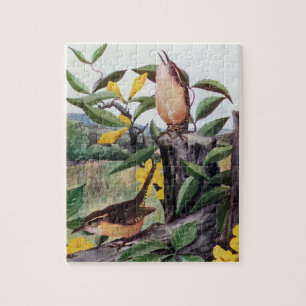 Carolina Wrens en Yellow Jessamine Legpuzzel